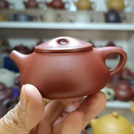 紫砂茶壶原矿红皮龙景舟石瓢130cc半手工