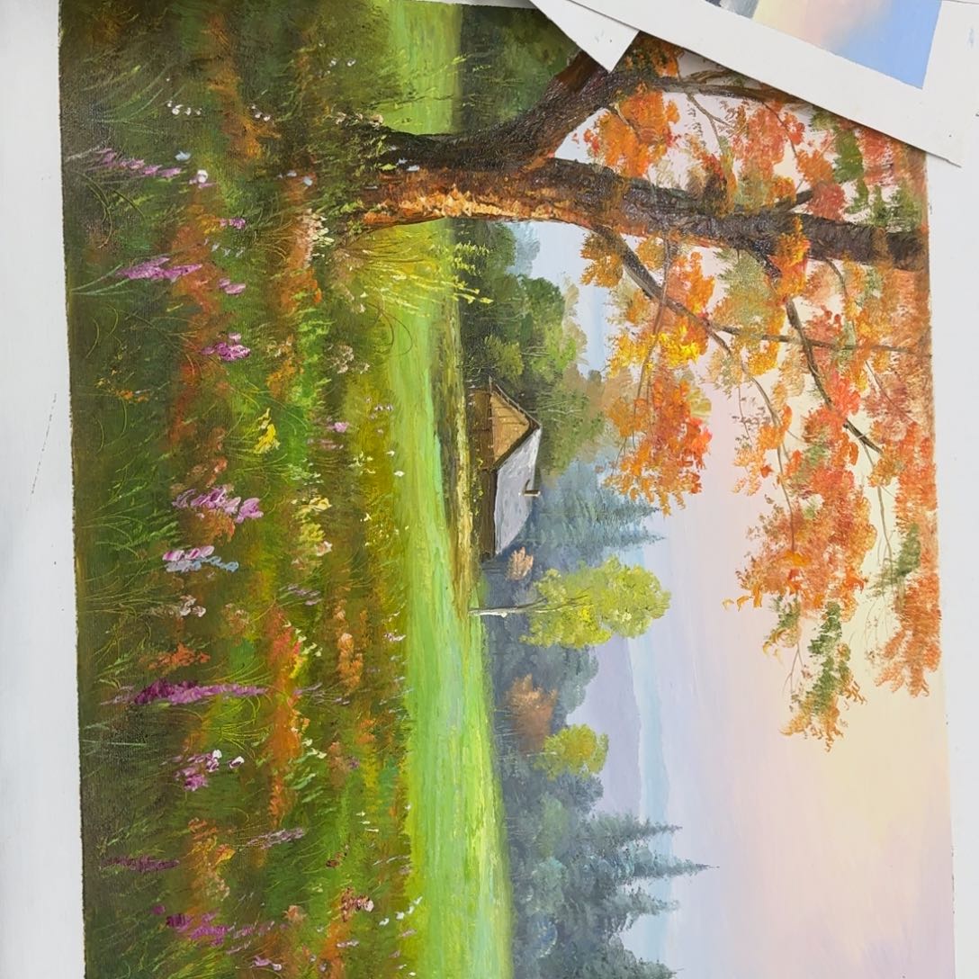 油画好的时候我就觉得