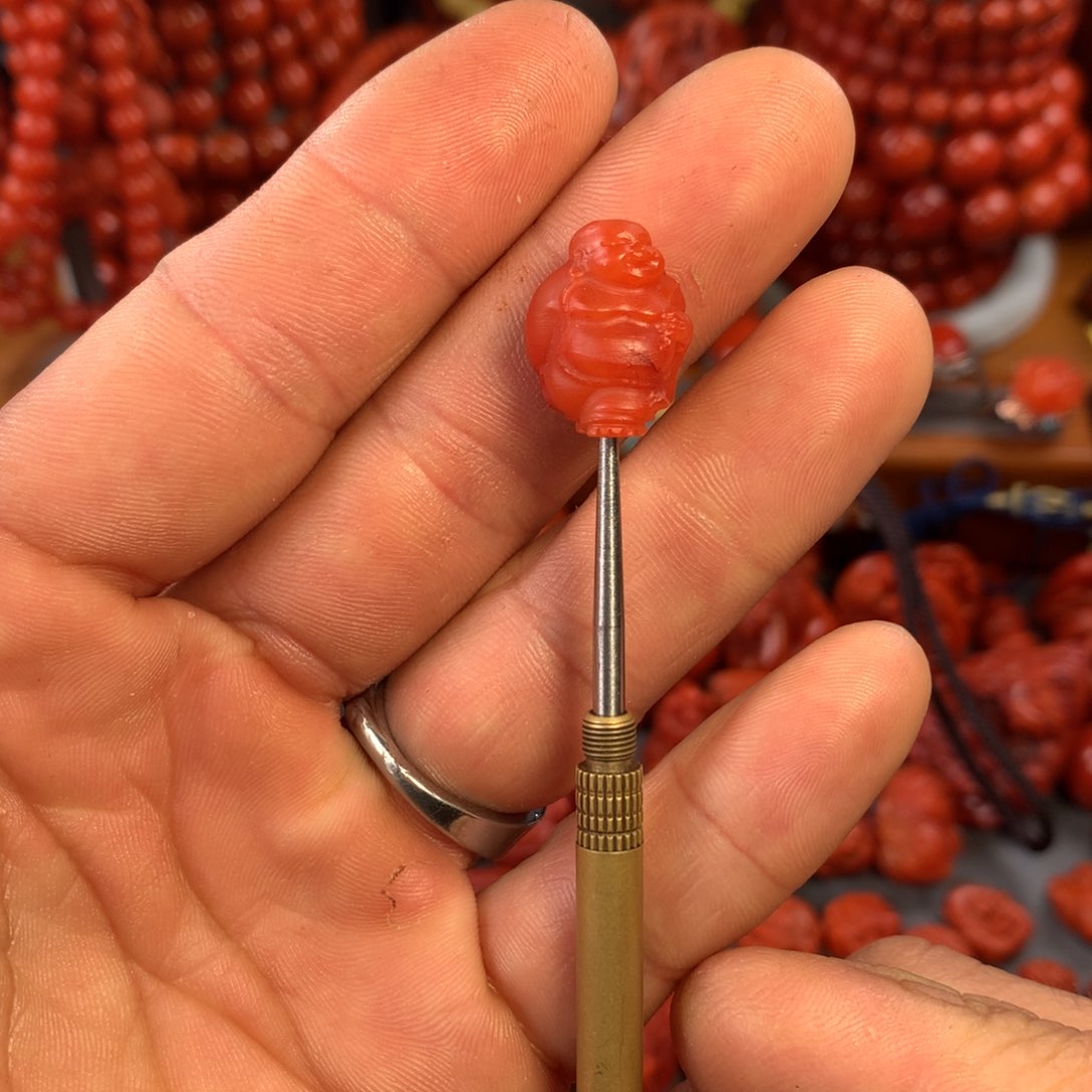 南红玛瑙配饰笑佛保山未镶嵌