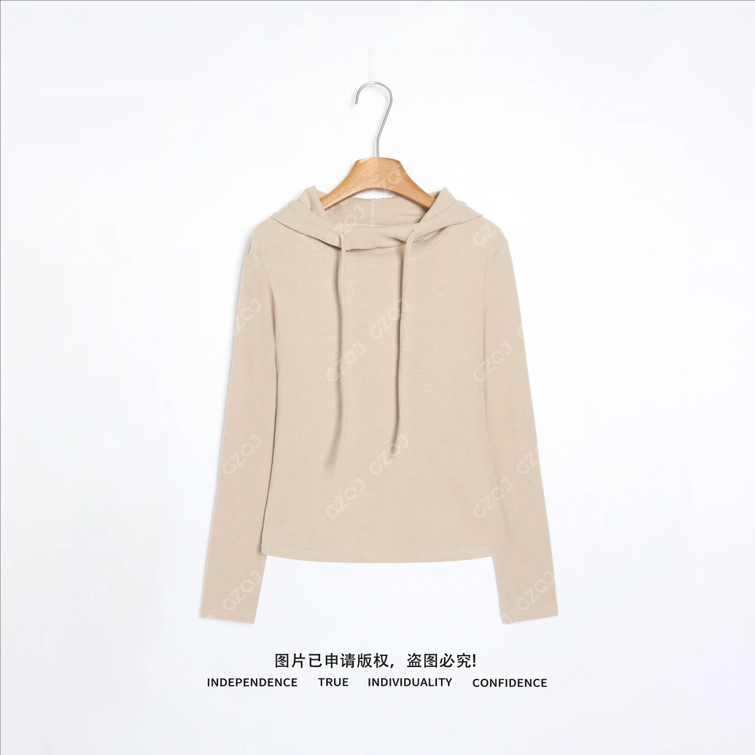 【云糯帽衫】百搭长袖连帽打底衫上衣女冬季新款卫衣