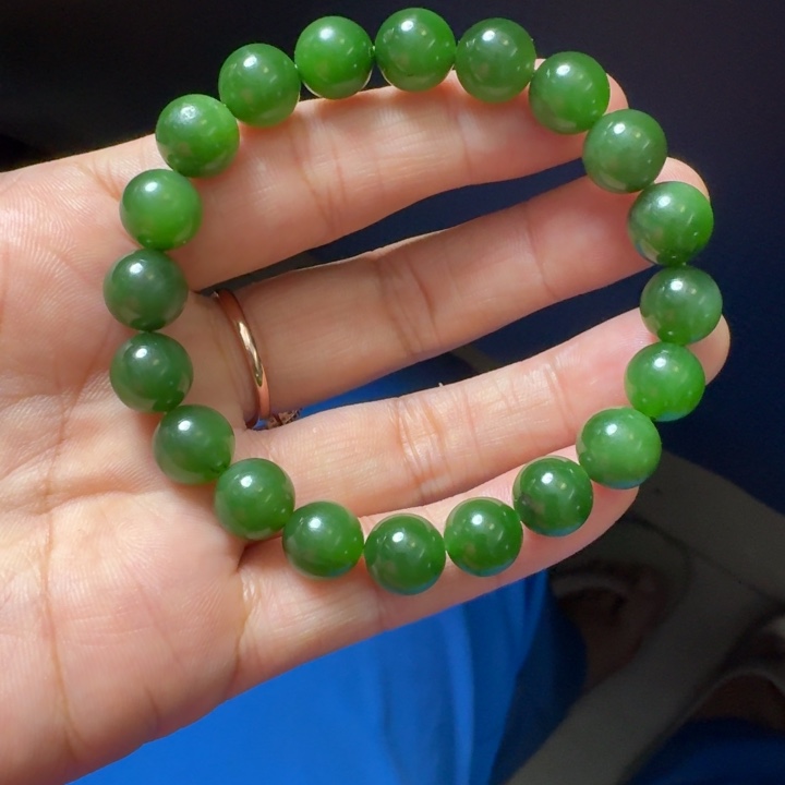 和田玉未镶嵌颈饰辣阳绿10