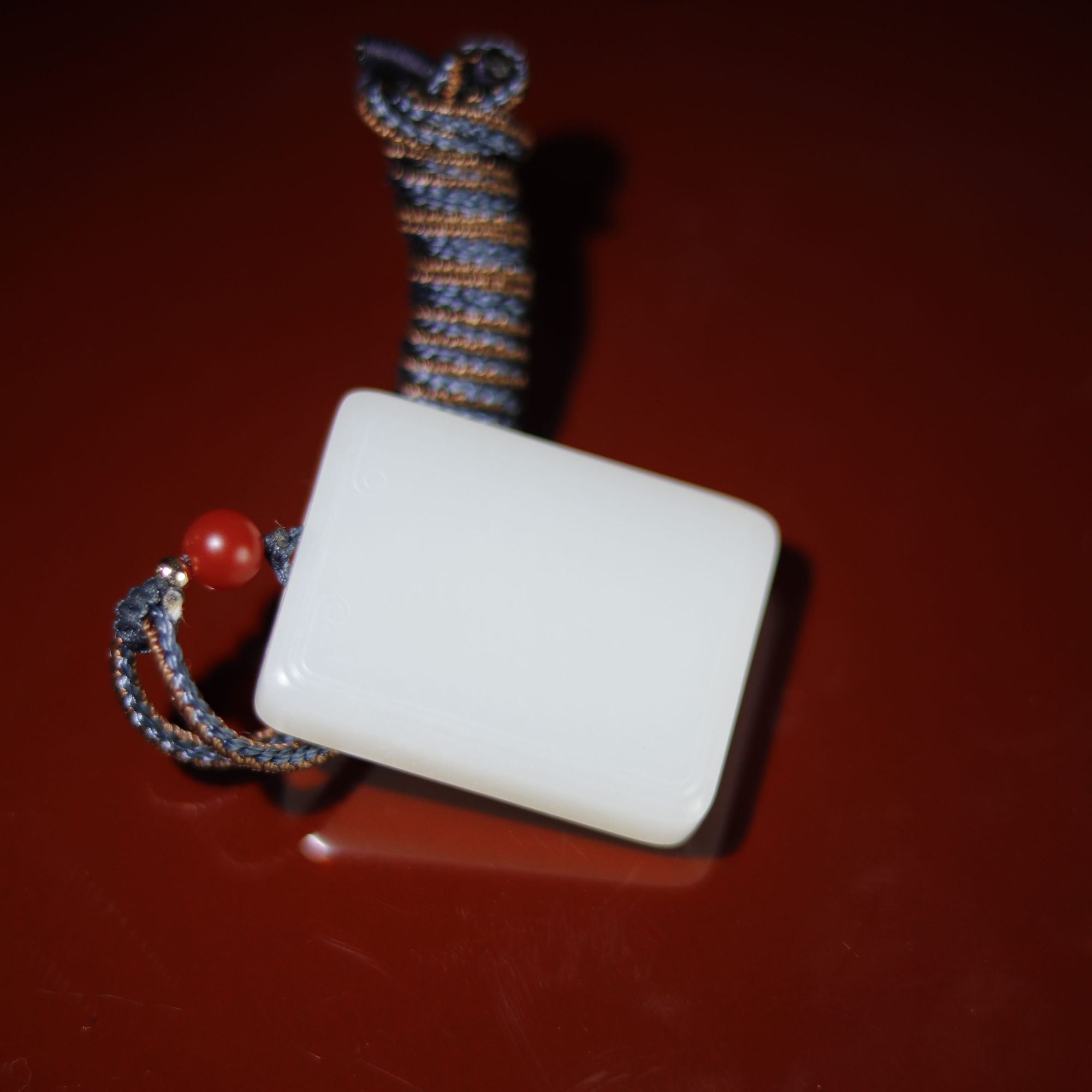 明玉坊品牌工作室原创和田玉作品--小无事牌