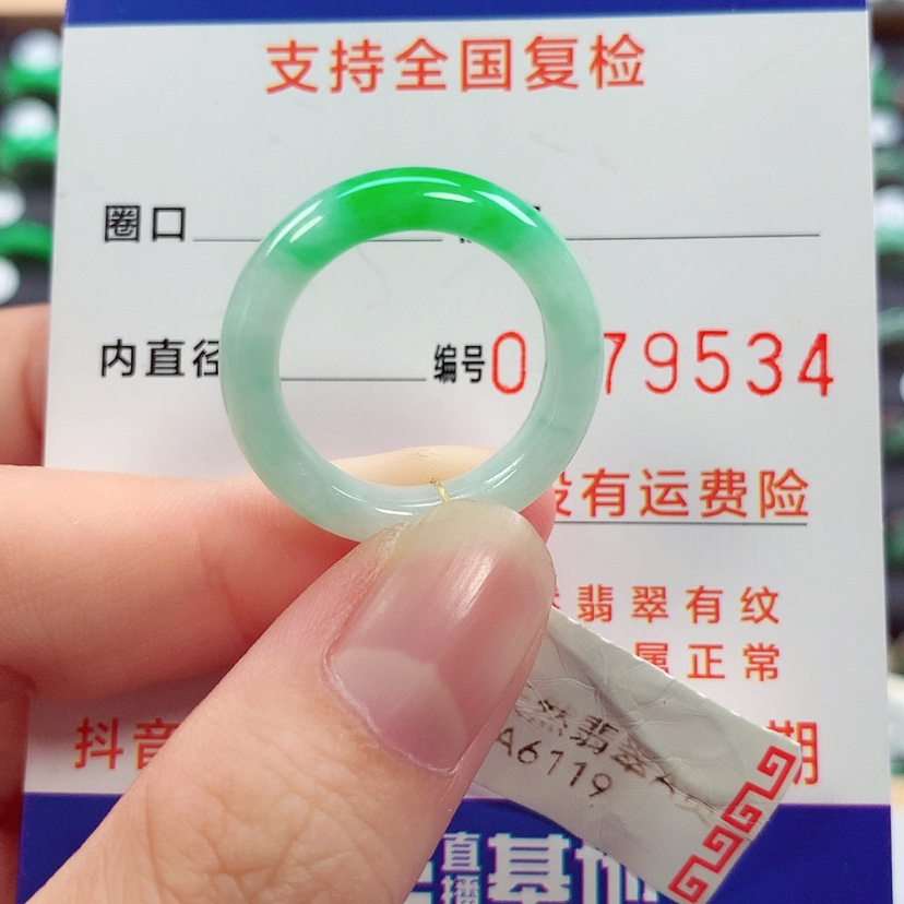 【闪购商品】未镶嵌戒指翡翠15/16号
