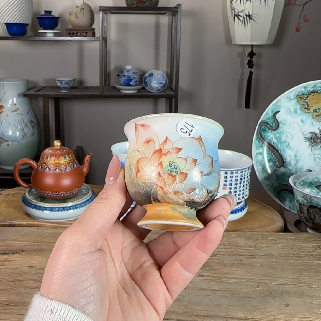 杯景德镇陶瓷柴烧多人