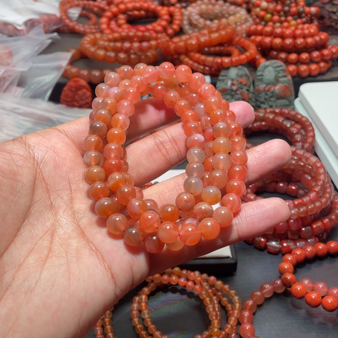 南红玛瑙手链未镶嵌
