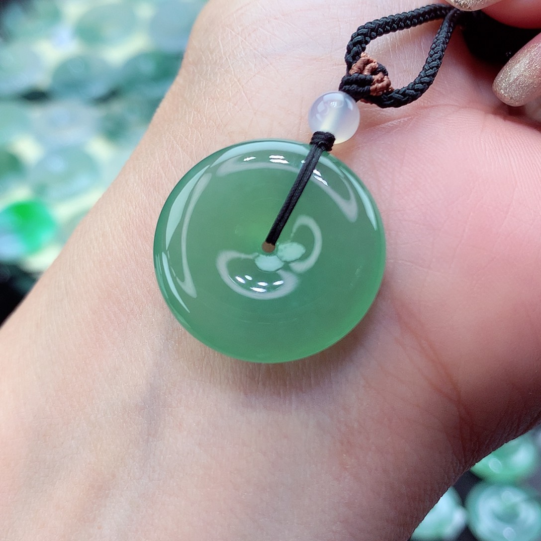 翡翠颈饰未镶嵌30尺寸23.4-4.9