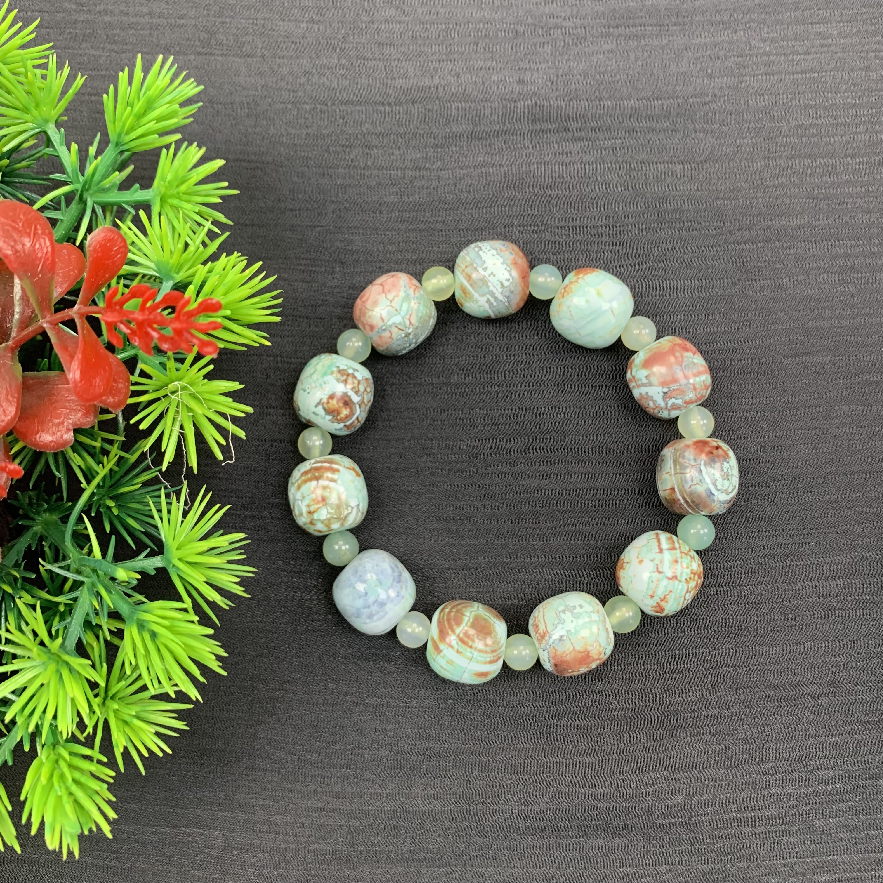 【小天总】TC14047天承妮佳福寿金丝石手串(多样性发其一）