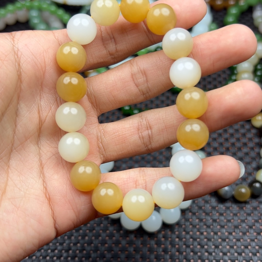 和田玉手链未镶嵌归*