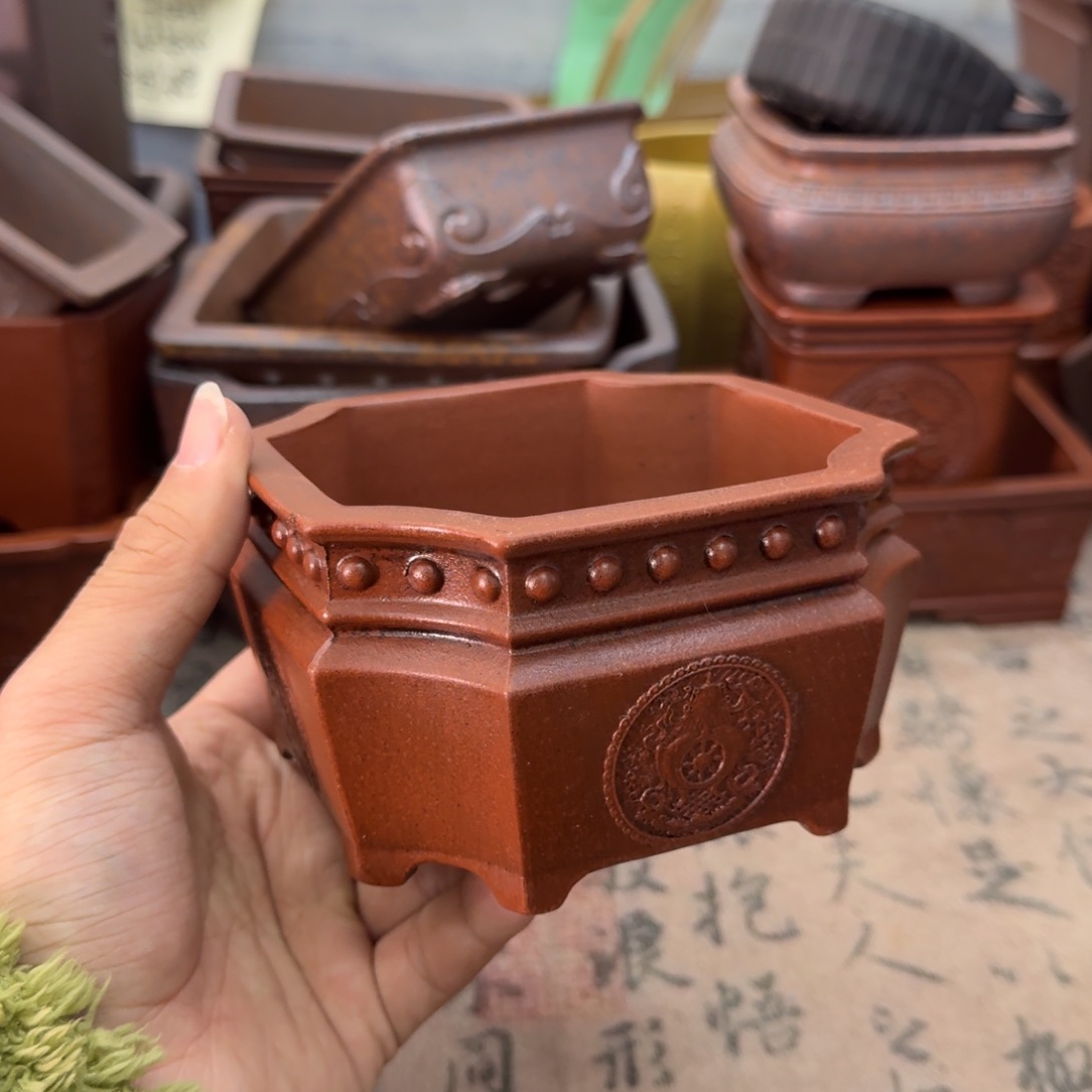 紫砂花盆宜兴紫砂正品10.5x6