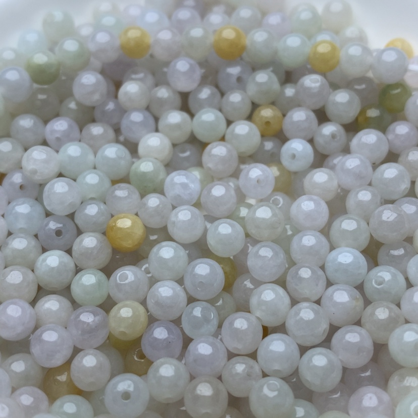 【闪购商品】翡翠手链未镶嵌卡5.4冰珠子50颗