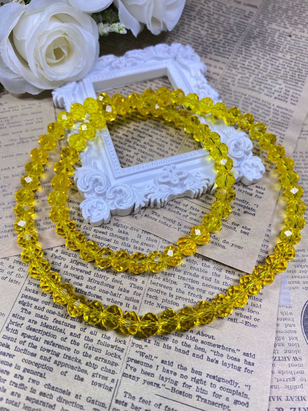  黄色8mm手串发一条H17