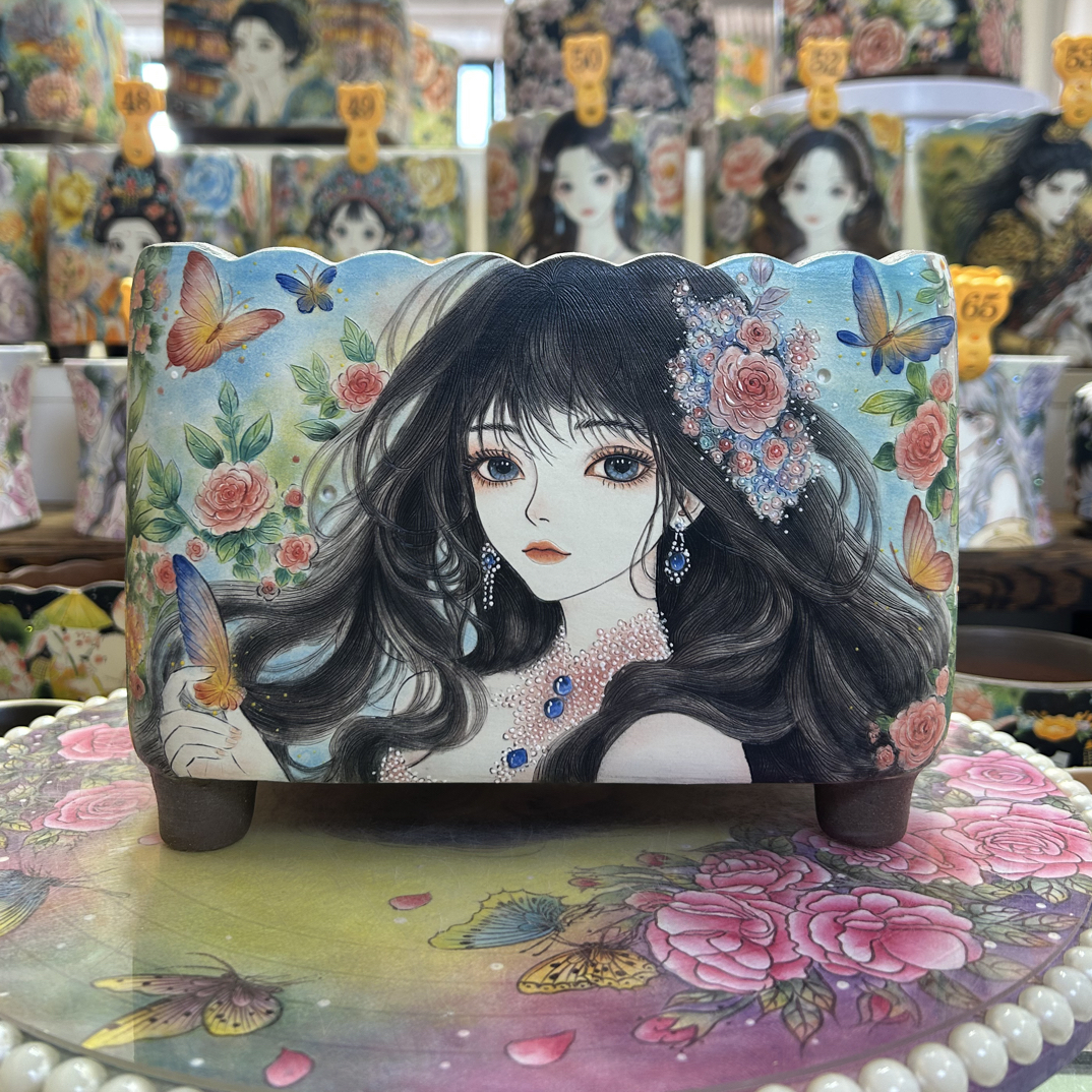 Gogofire的精工美女长方盆、内口长度19.8、宽度16.8、高度16。