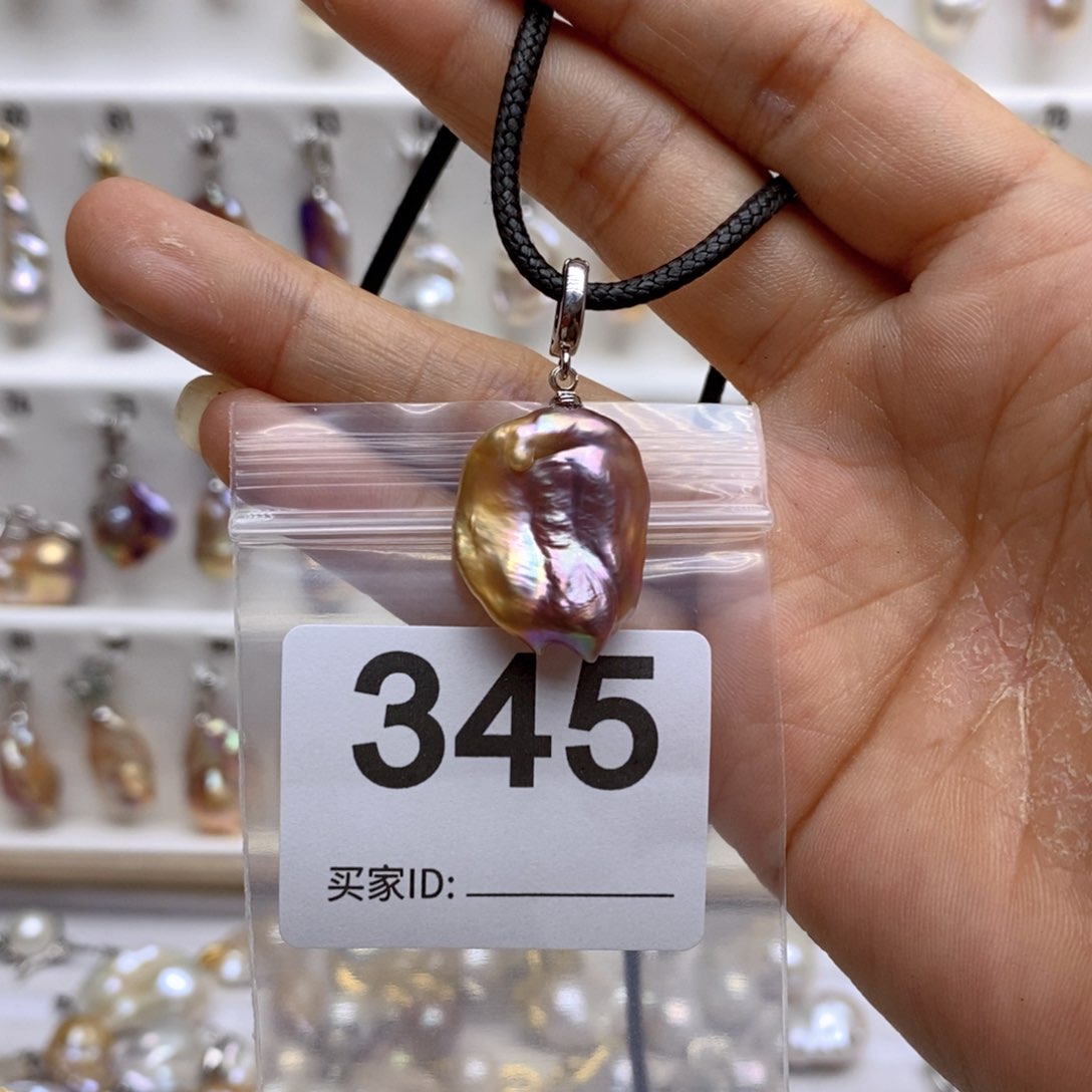 淡水珍珠颈饰银S925镶嵌345