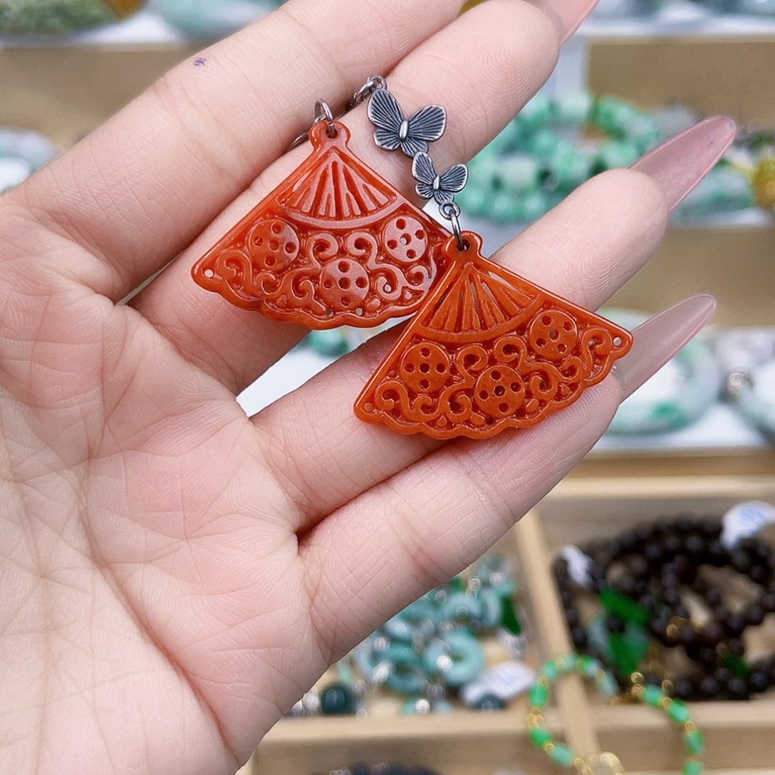 翡翠未镶嵌手链耳坠