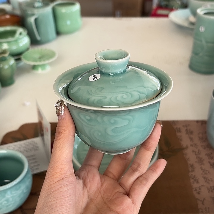 龙泉云间青瓷小米茶器