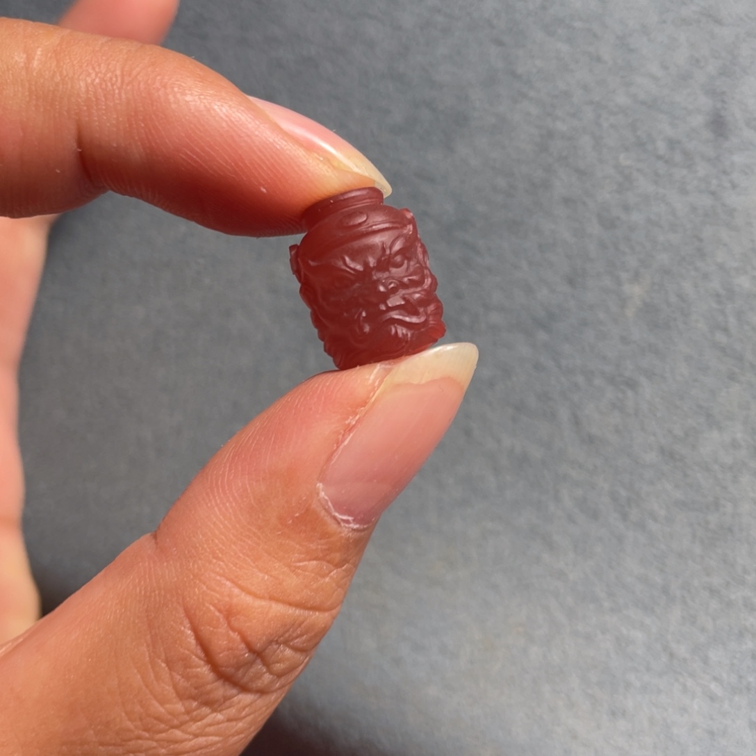 定制南红玛瑙钟馗珠子