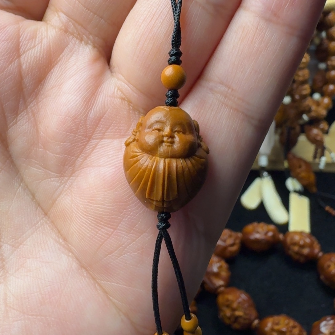 橄榄核手串/手链手机吊坠小阿福，纯刀铲，一口价