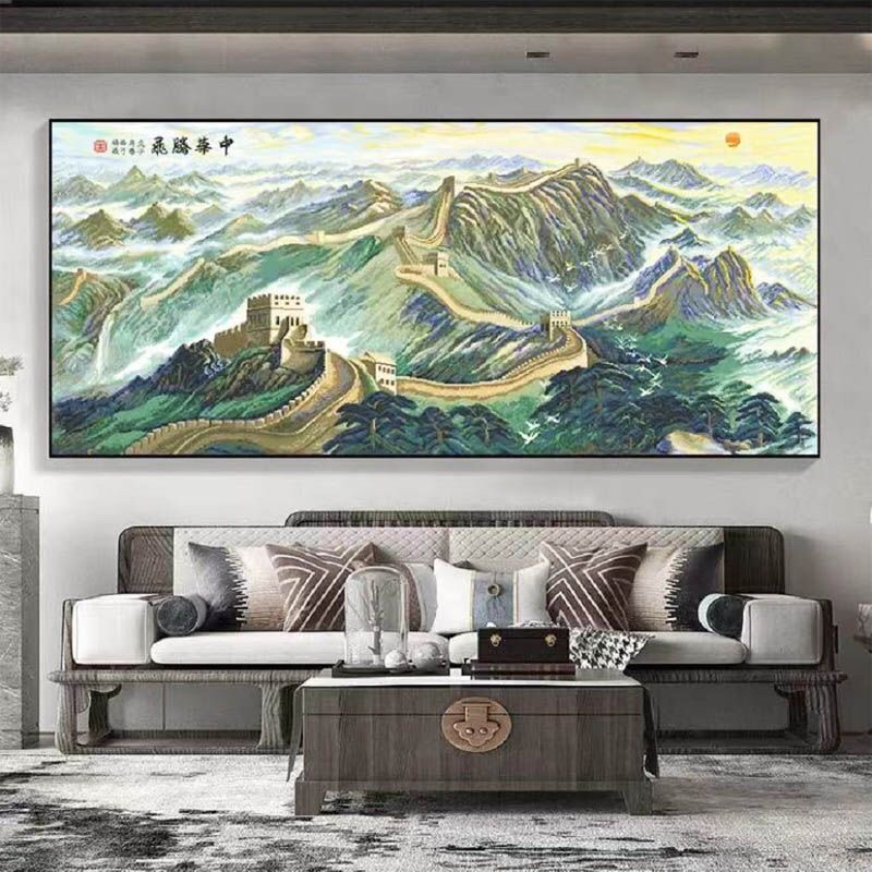 盛世中华十字绣万里长城2米中国风名画大幅中华腾飞客厅新款73色