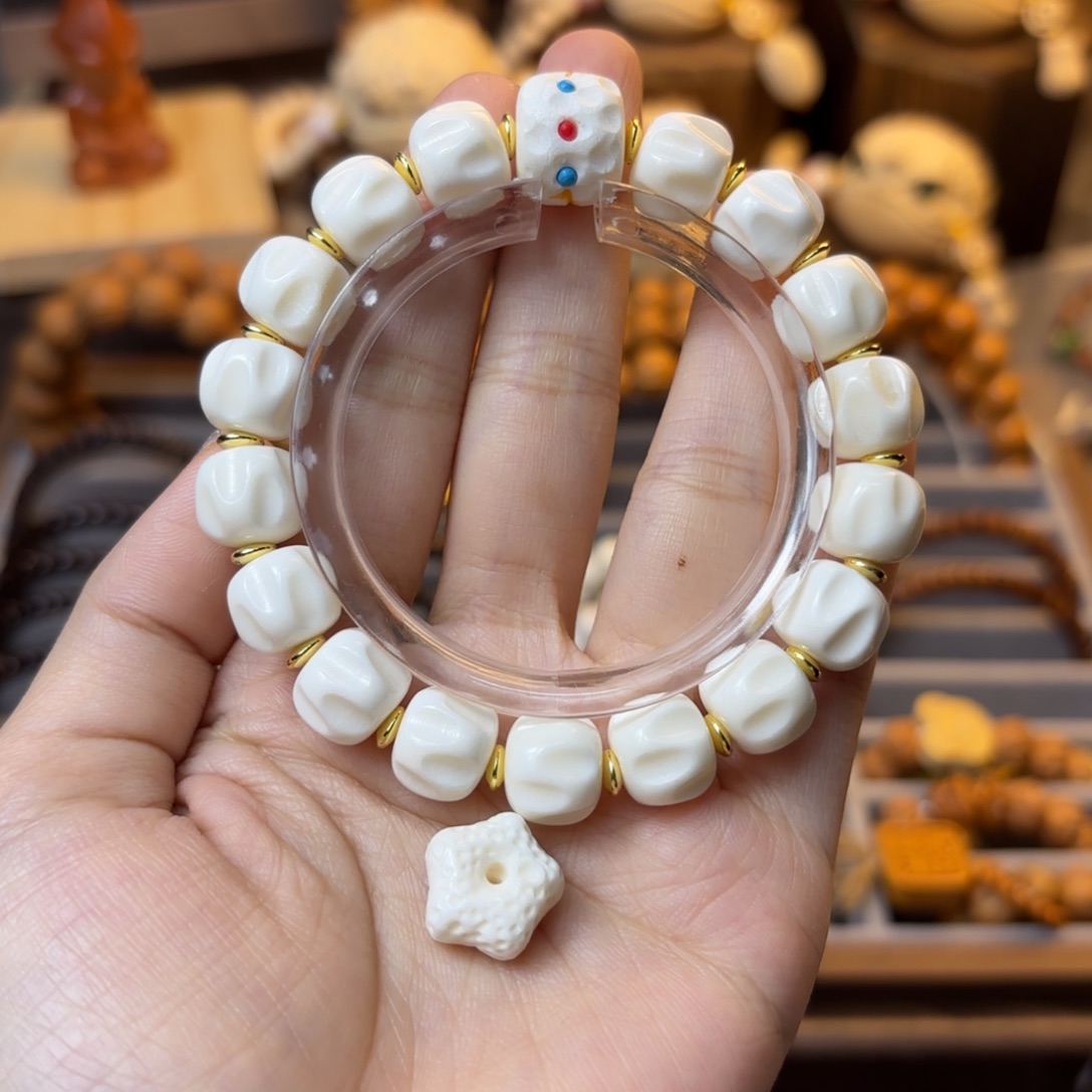 鹿角百香籽雕刻款+星星配饰