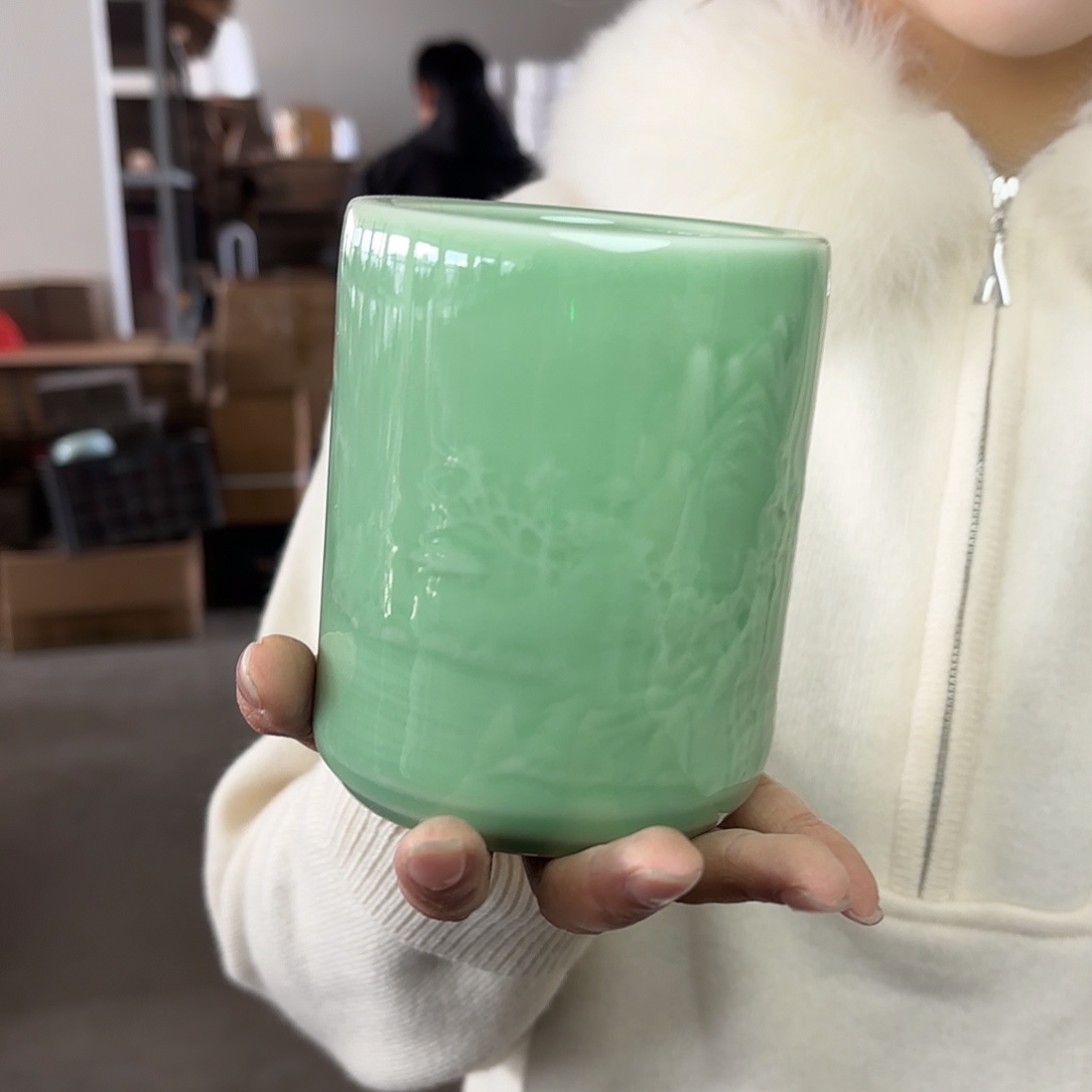 龙泉云间青瓷小米茶器