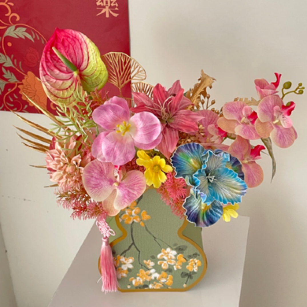 仿真年宵花粉绿福禄