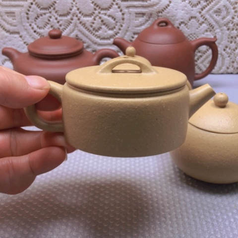 紫砂茶壶梨皮绿泥