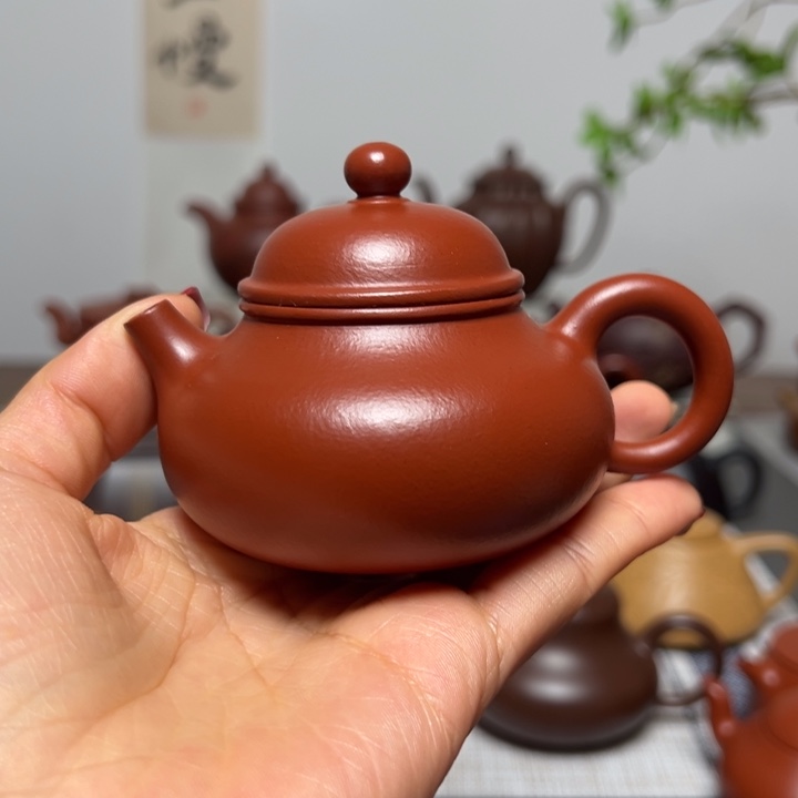 紫砂茶壶晴**里全手工容天朱泥
