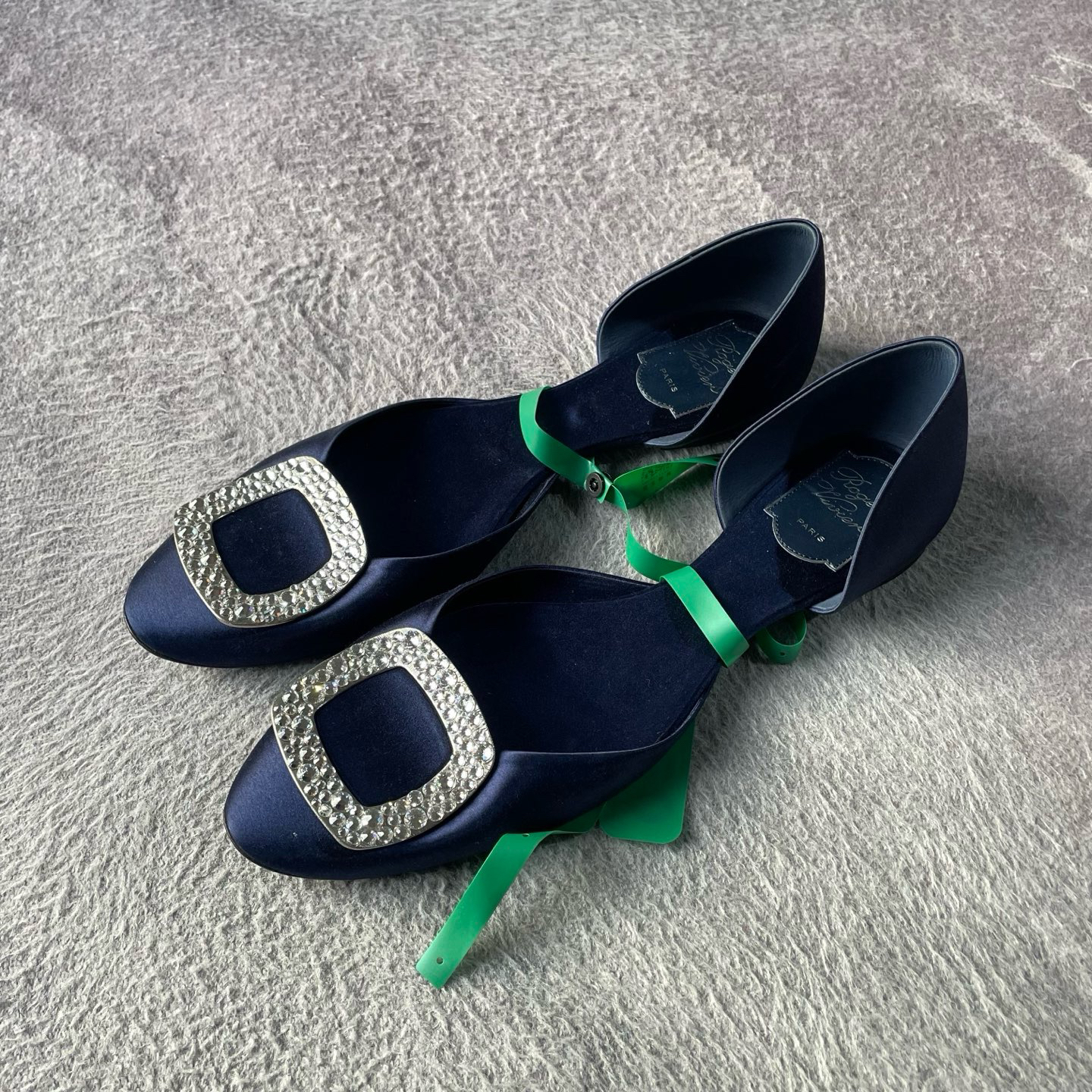 95新 Roger Vivier/罗杰·维威耶 chipls水钻芭蕾舞鞋蓝色/39.5/无