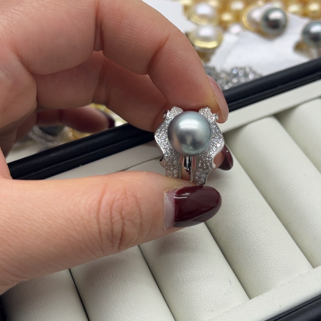 海水珍珠戒指银S925镶嵌