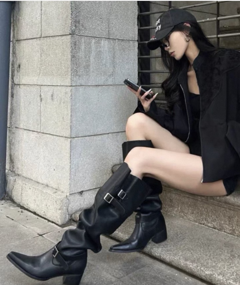 AL SHOP【伦敦秋日】韩系时尚休闲百搭堆堆尖头靴