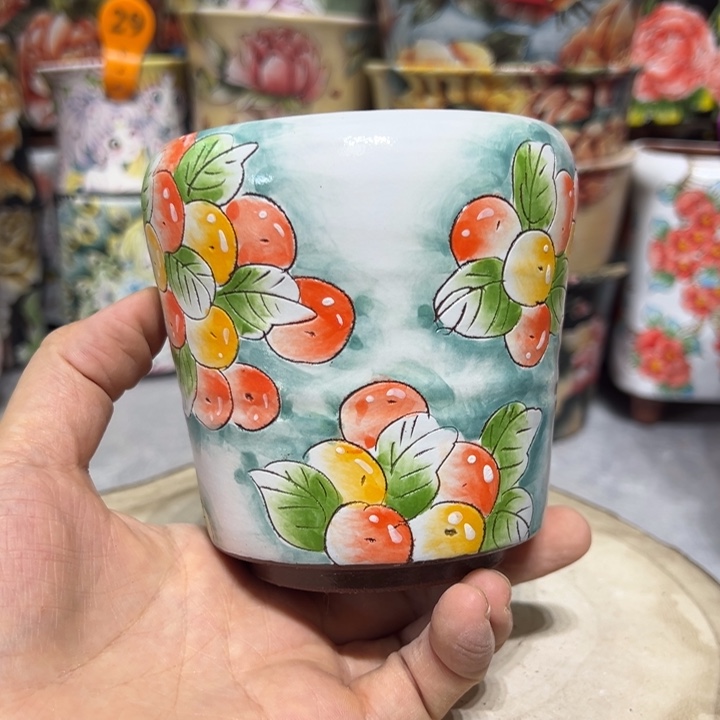 景德镇红陶精品手绘陶瓷