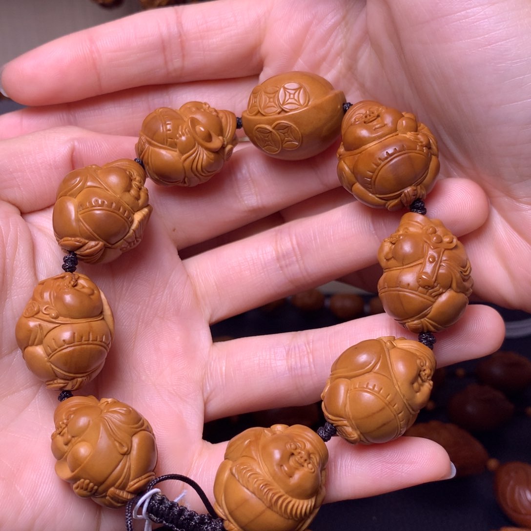 橄榄核手串/手链财神爷