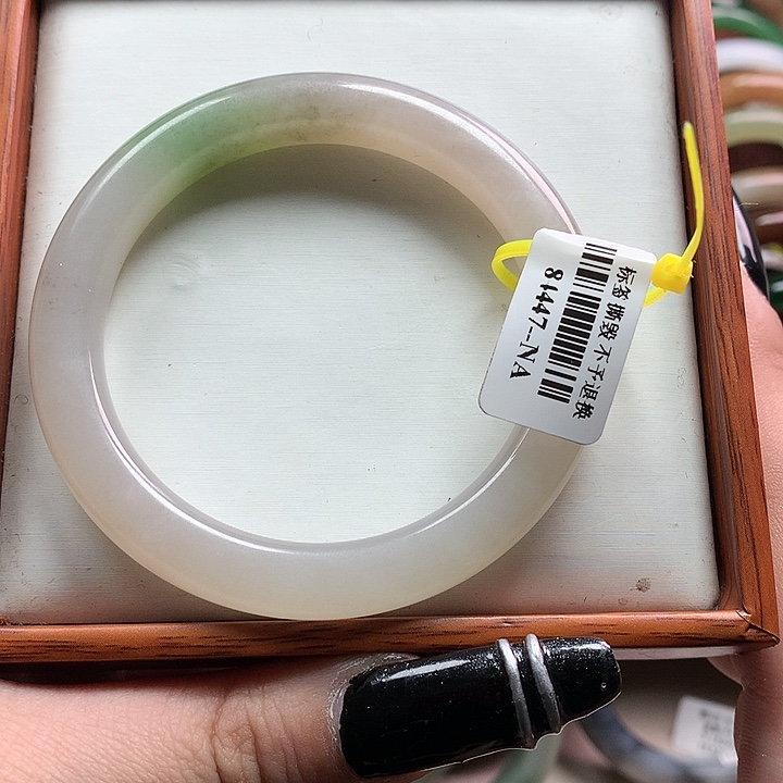 和田玉手镯未镶嵌55-56