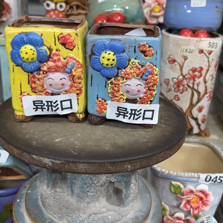 紫砂花盆粗陶材质多肉花盆