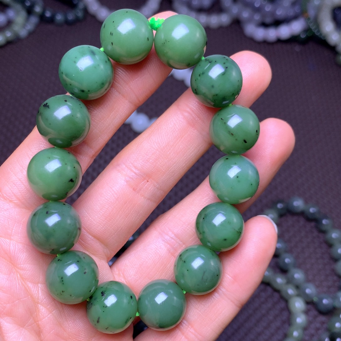 和田玉未镶嵌手串16