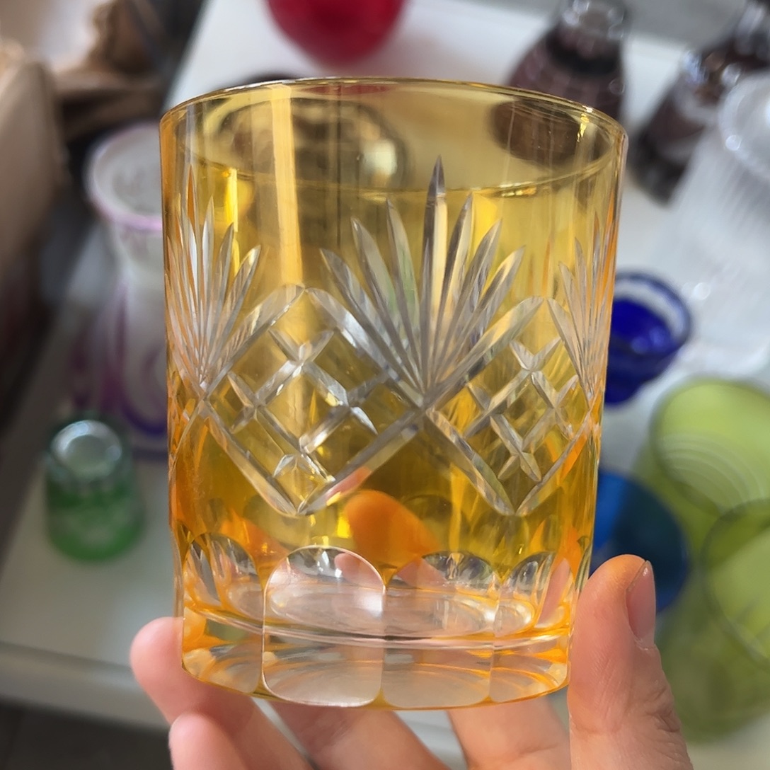 平底款水晶玻璃微瑕一个