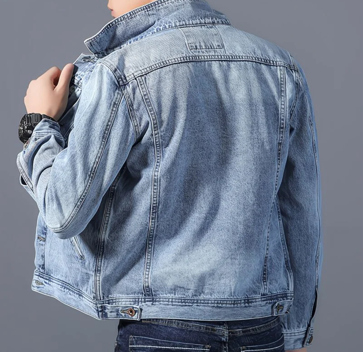 牛仔衣服春秋韩版潮流百搭工装夹克全棉休闲水洗宽松