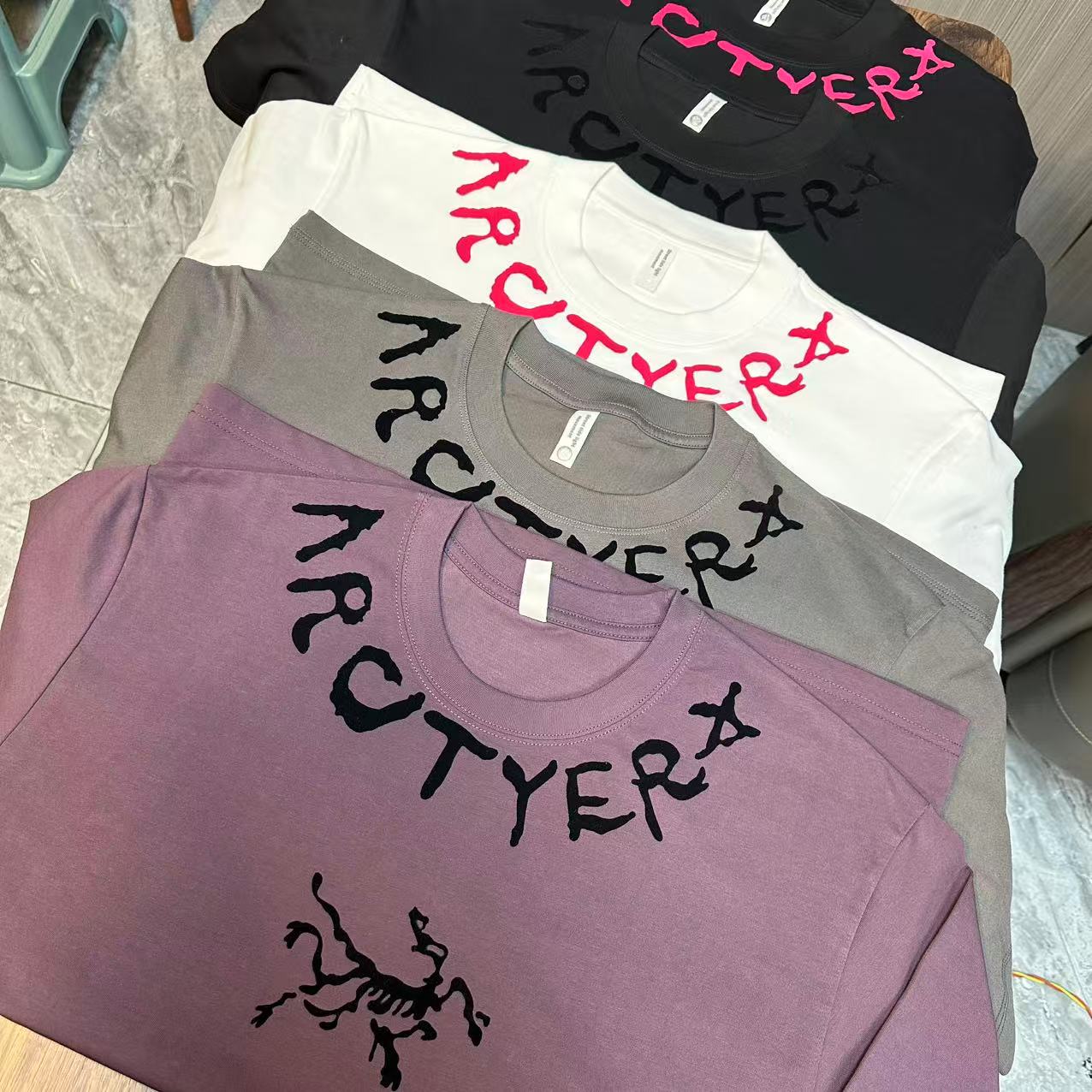 【主播同款】260g纯棉植绒涂鸦情侣潮牌半袖重磅春夏短袖简约休闲