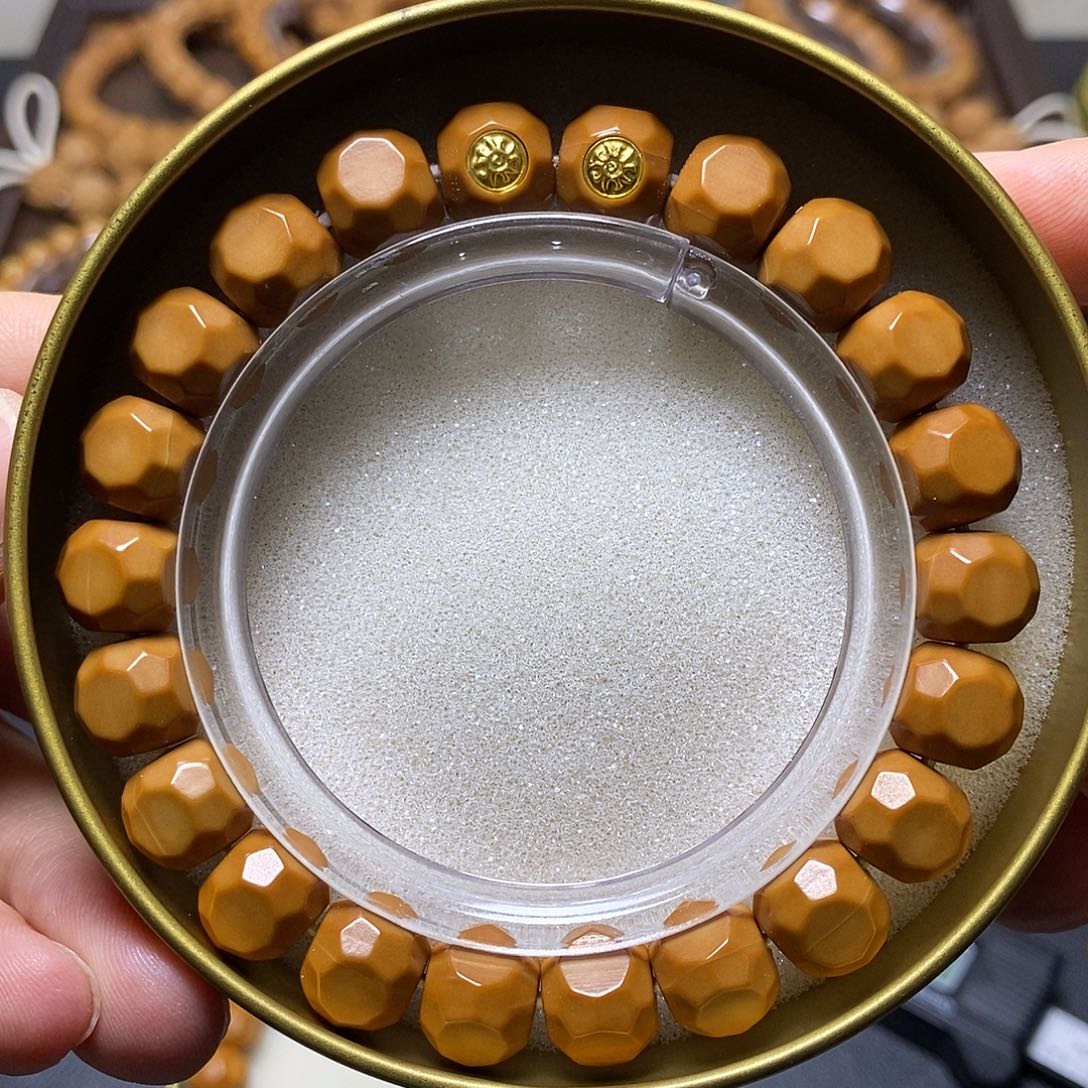 猴头核桃手串双18k金标毕业六方尺寸10左右全品87号