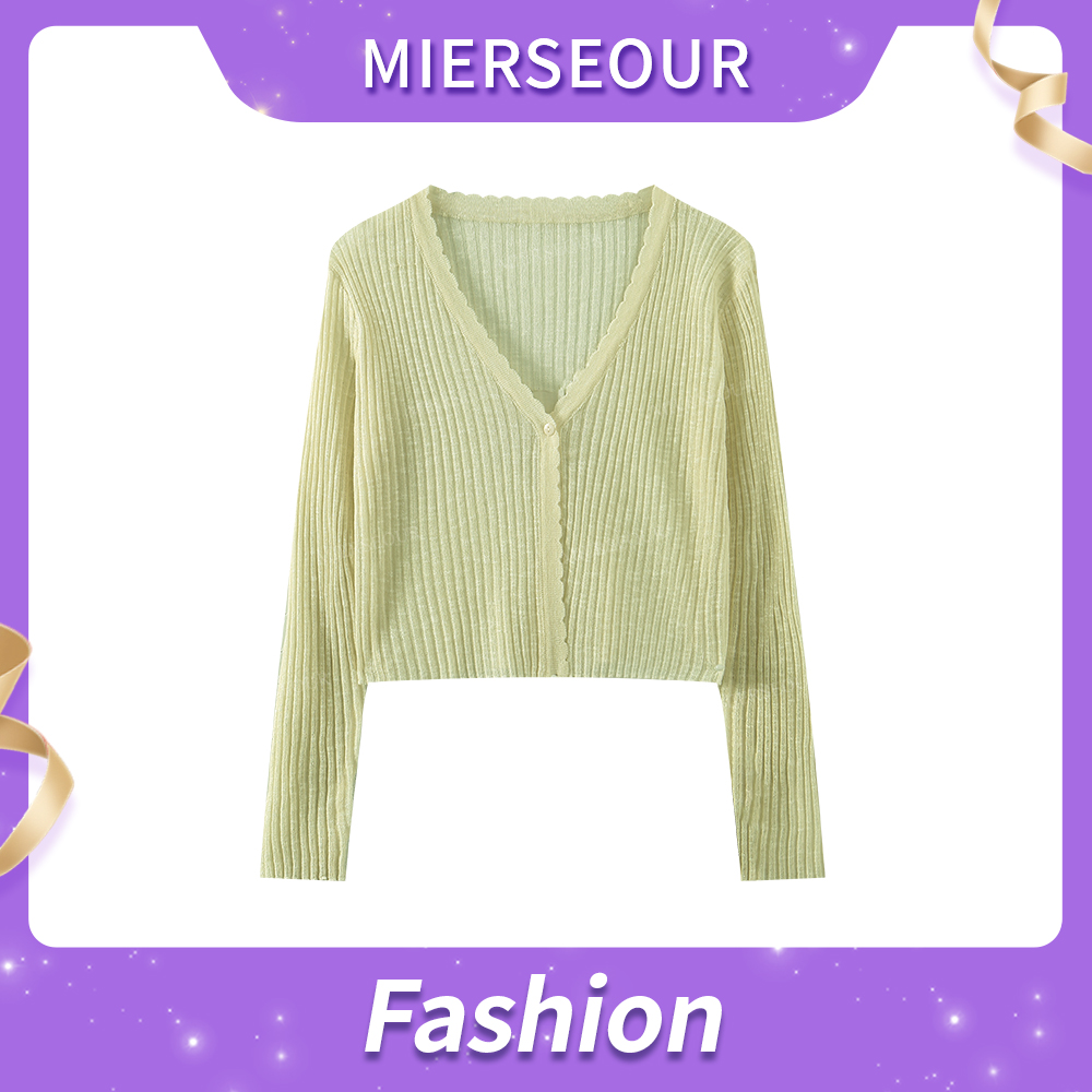 【夏日冰芙】柔软薄款镂空开衫上衣空调衫6311