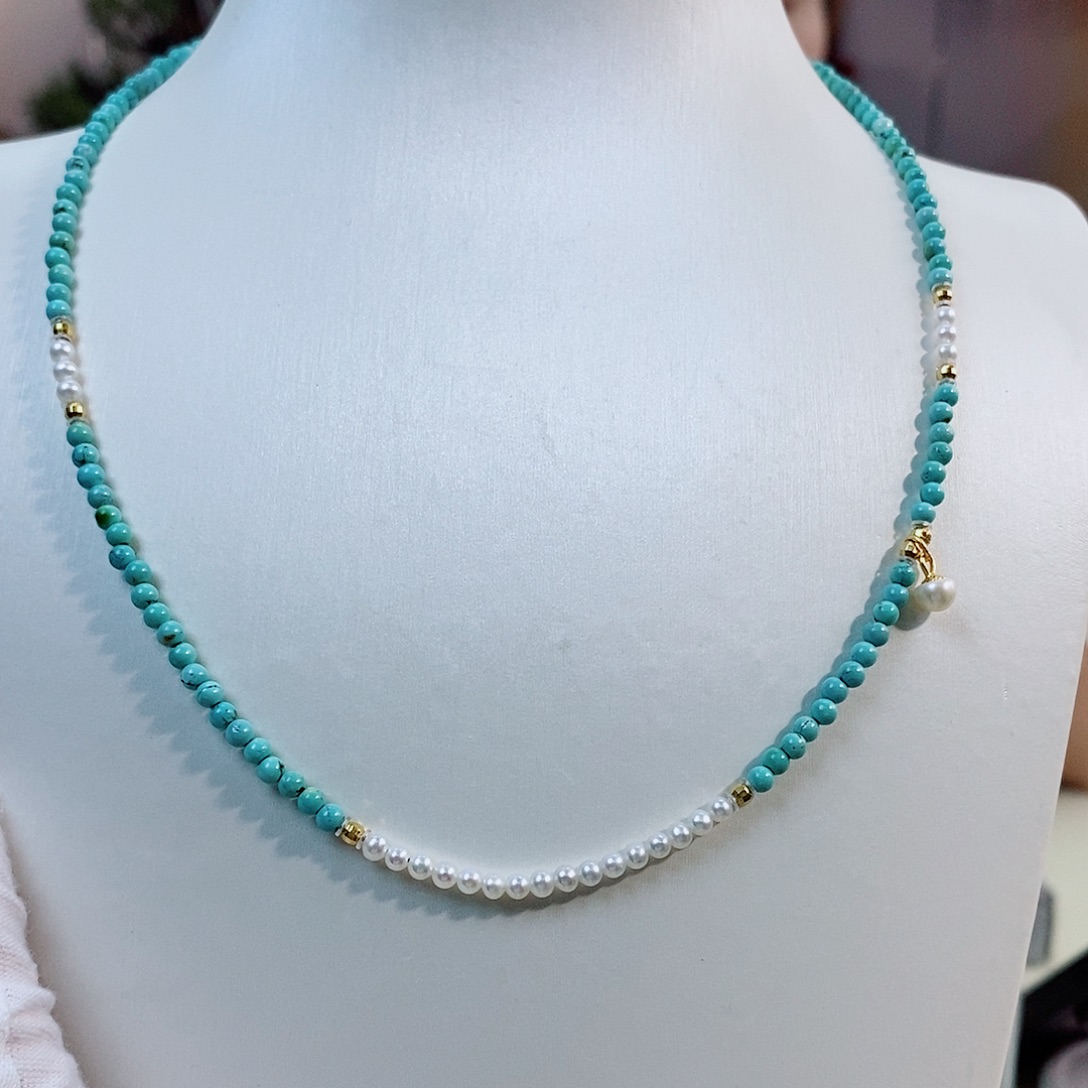 银S925镀金镶嵌绿松石珠宝奇石