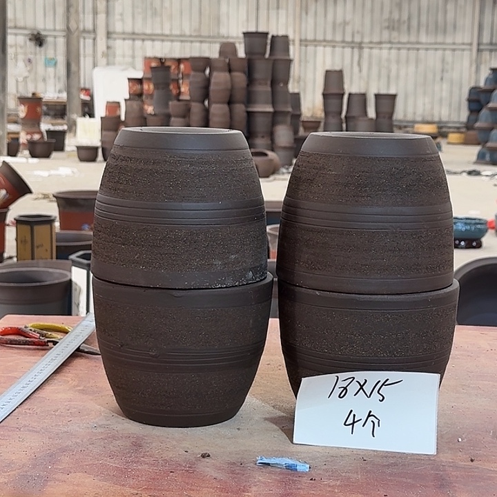 紫砂花盆手工制作46