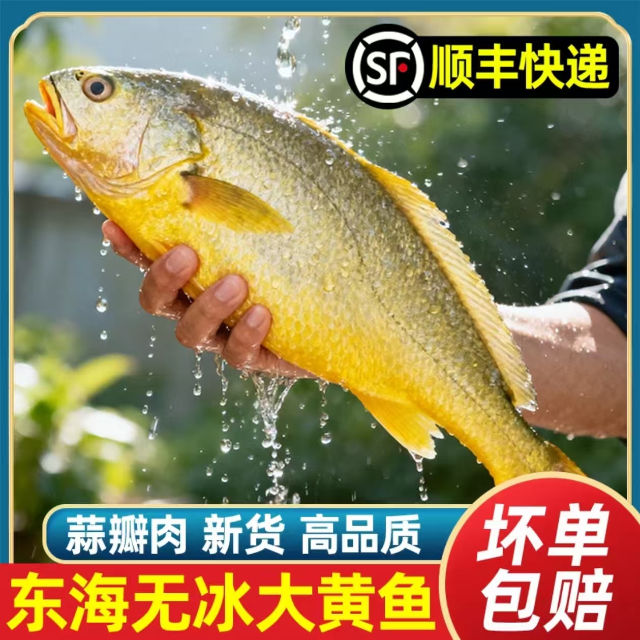 【海字头】顺丰包邮黄花鱼无冰大号新鲜海捕大黄鱼鲜活速冻特产