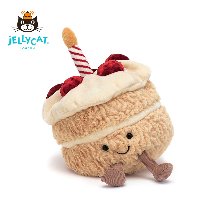 英国Jellycat趣味生日蛋糕可爱毛绒玩具安抚玩偶宝宝陪伴生日礼物