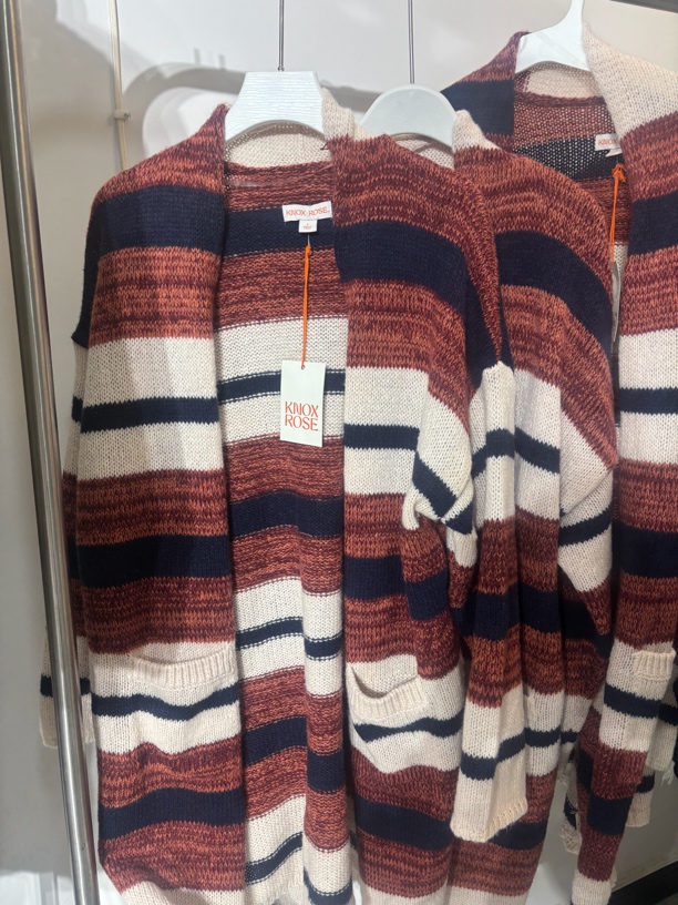 1-18春秋款抢拍链接，百搭休闲红色条纹圆领时尚