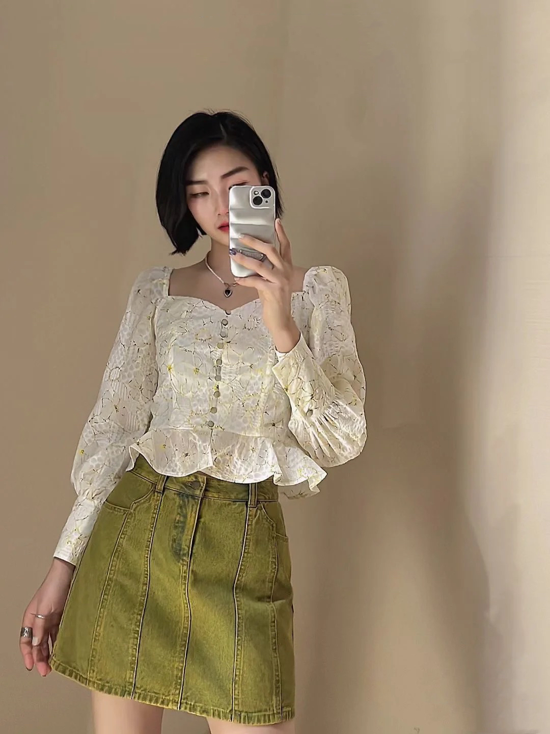 不支持退换 5200148 时尚百搭牛仔半裙 