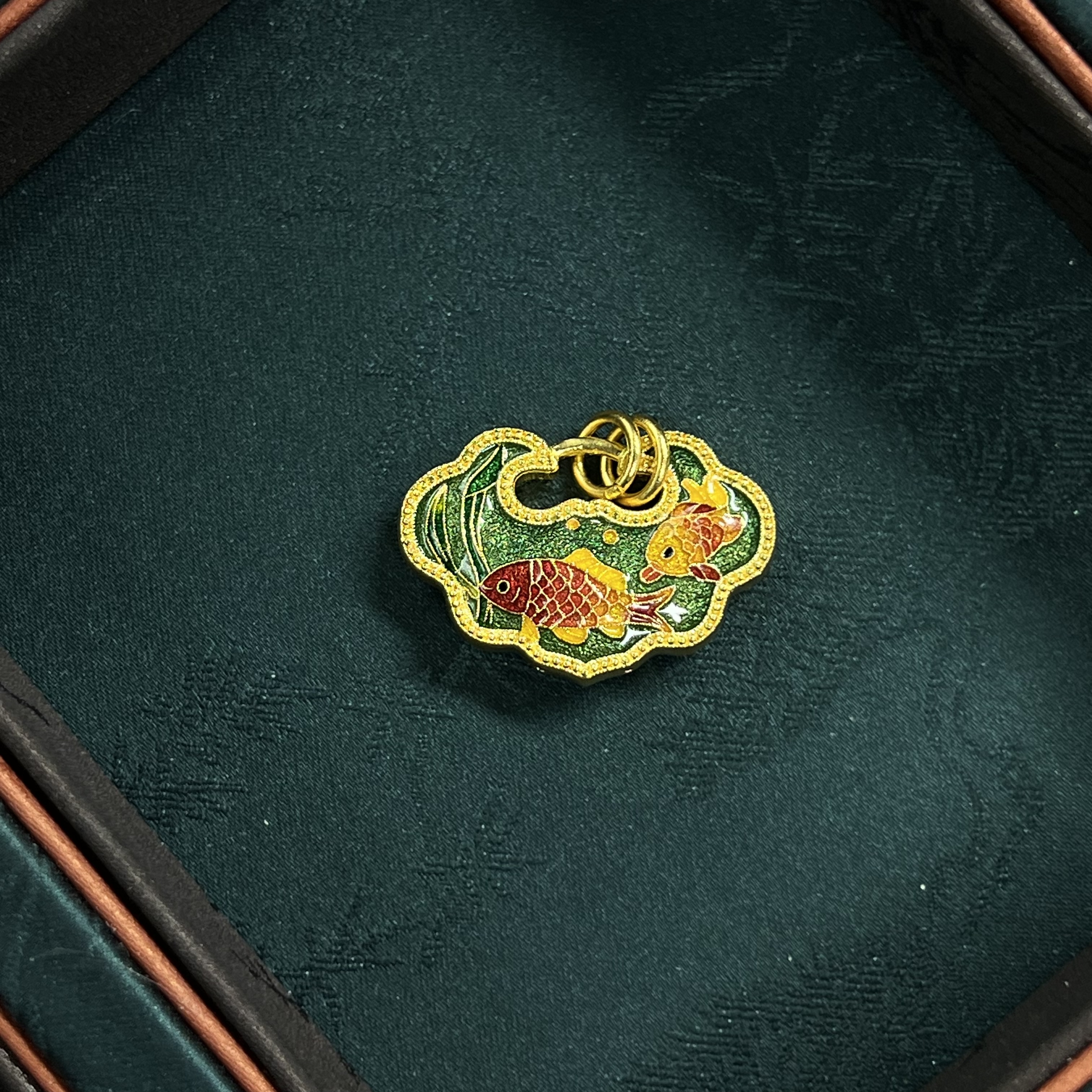  黄金足金999【】烧蓝工艺品