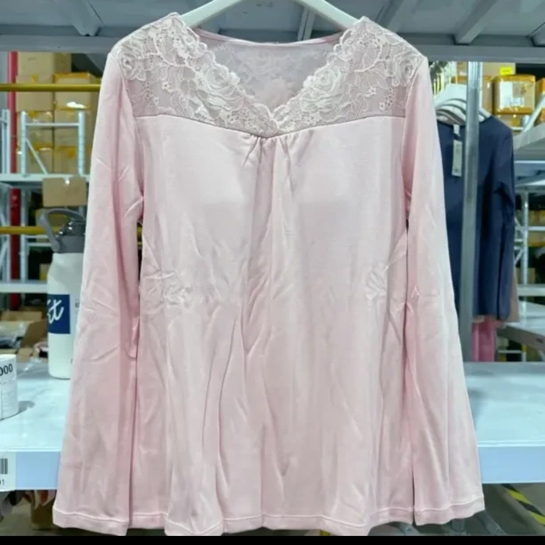 黛. H000108 109秋冬保暖可拆胸垫上衣长袖家居套装