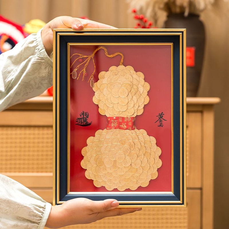 葫芦发财摆件大吉开业礼物手工diy相框材料包客厅装饰招财送朋友