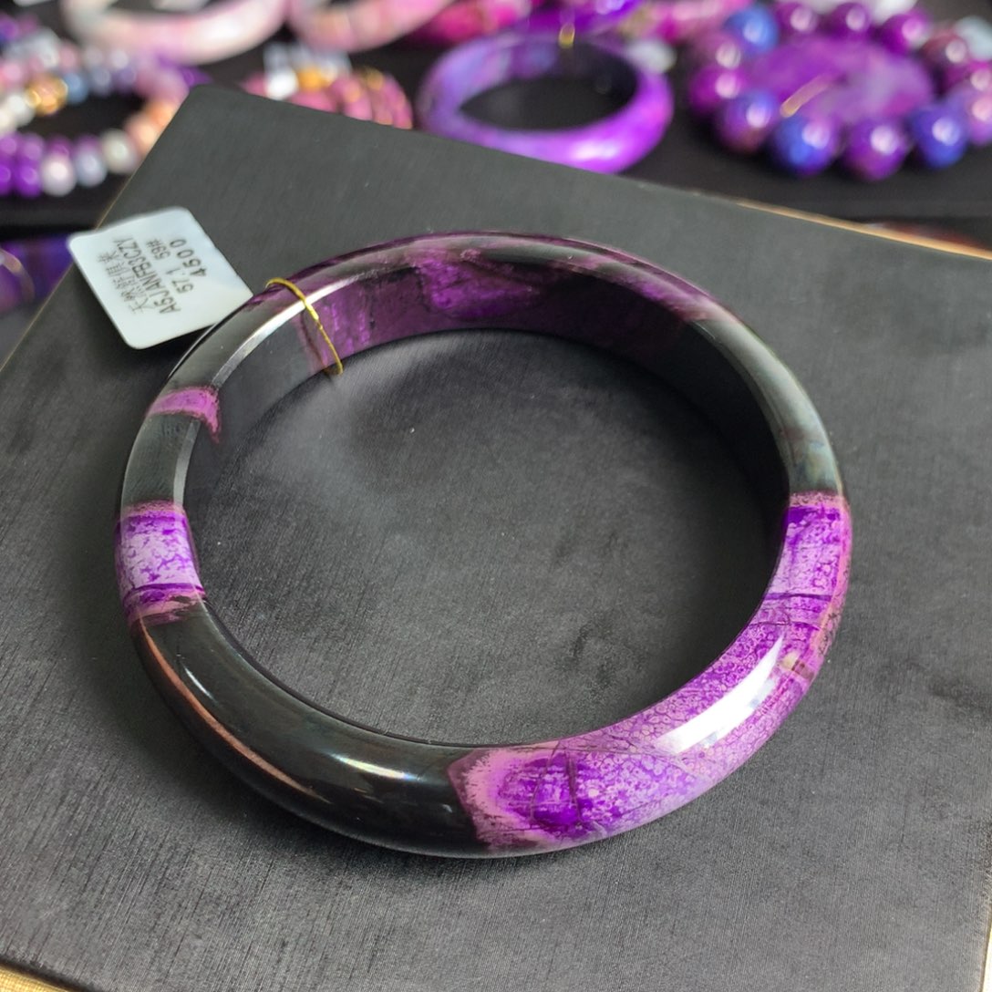 苏纪石（舒俱来）皇家紫手镯59圈未镶嵌